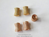 CZ Micro Pave Bead, #110, Hourglass Beads 12 x 18 mm
