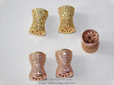CZ Micro Pave Bead, #110, Hourglass Beads  12  x 18 mm