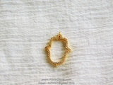 CZ Pave Hamsa Hand Connectors, Evil Eye Charm Beads for DIY Bracelet Necklace Protection Good Luck Healing Hand Charms