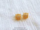 CZ Micro Pave Bail Bead, Gold or Silver Round Connector Tube Charm Pendant Holders #133, Clover Big Large Hole with Loop