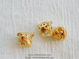 Gold Bulldog Focal Bead, Animal Focal Beads #114, Georgia Bulldogs