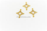 Diamond Charm Connectors, CZ Micro Pave Charms Diamond Shape Kite, Size 16 x 21 mm