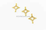 Diamond Charm Connectors, CZ Micro Pave Charms Diamond Shape Kite, Size 16 x 21 mm
