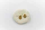 CZ Cross Earrings, 6 x 7 mm Tiny Sacred Cross Earring Studs, Cross Earring Studs for Women in Gold Cubic Zirconia