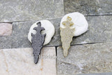 Micro Pave V Pendant Connector, Rose, Gold