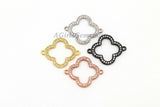 Quatrefoil Charms-CZ Micro Pave Clover Charm Pendants 18x20 mm, #167, #1 Earring Parts