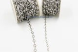 CZ Chain By The Yard, 4 mm Genuine CZ Bezel Chain CH 544, Gold Cz Connectors