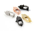 Large Lobster Clasp, CZ Rose, Gold