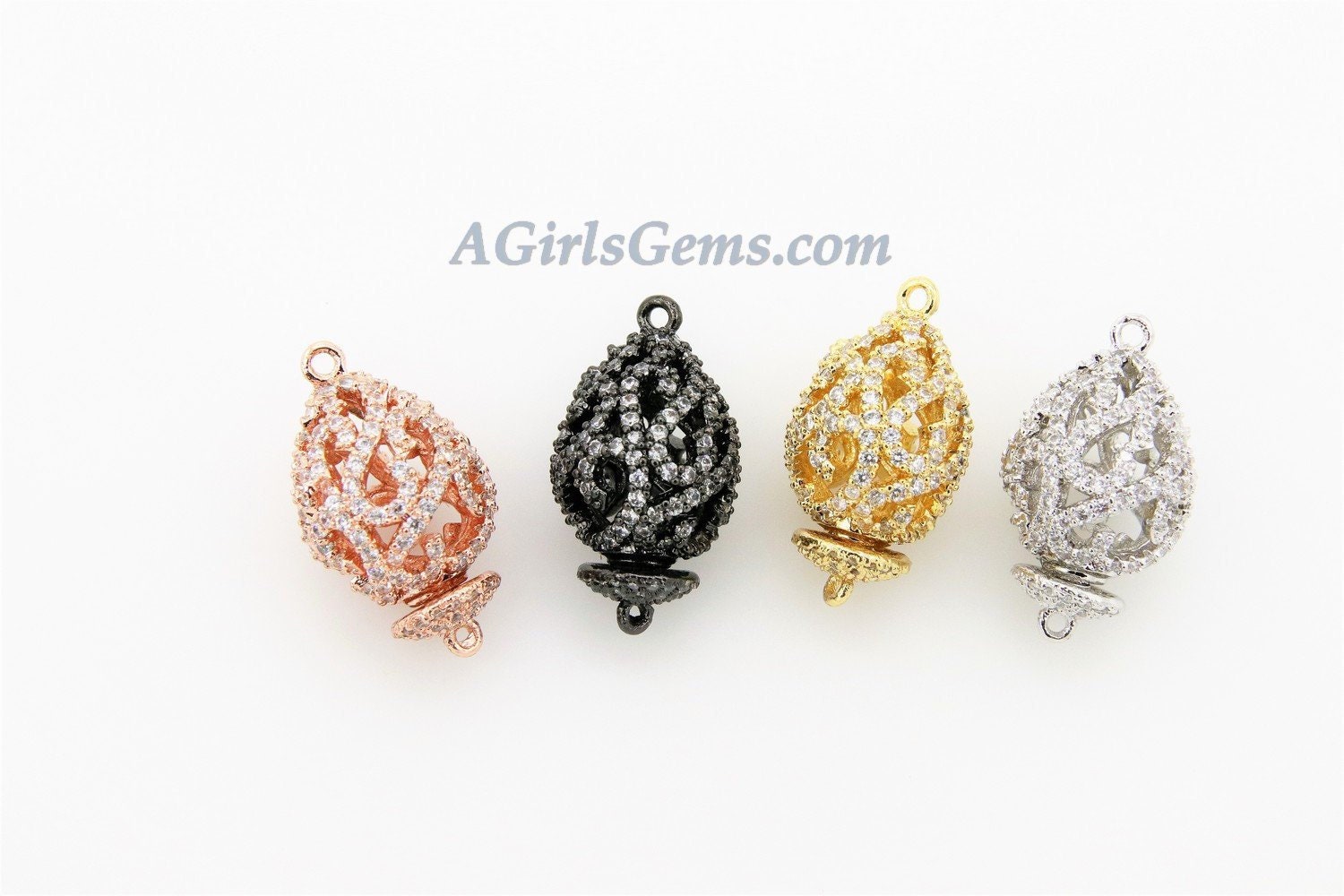 CZ Micro Pave Clasps Beads, Links, Clasps
