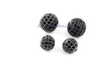 Gunmetal Black CZ Beads, Round Black CZ Micro Pave Beads, Ball Black Cubic Zirconia Plated Beads