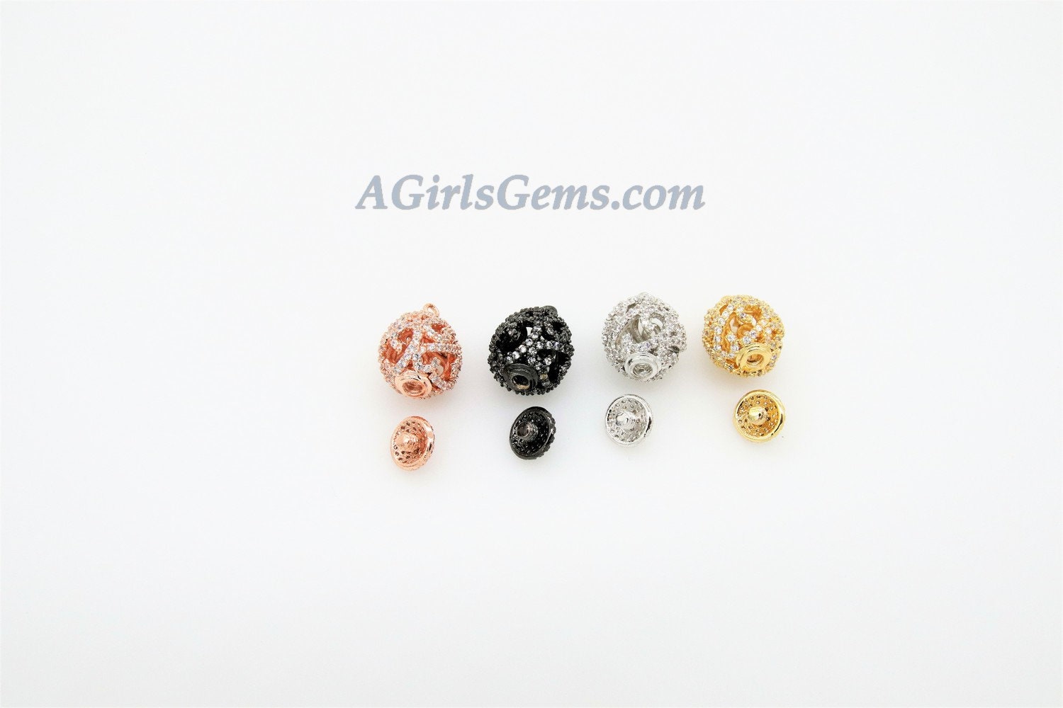 CZ Micro Pave Clasps Beads, Links, Clasps