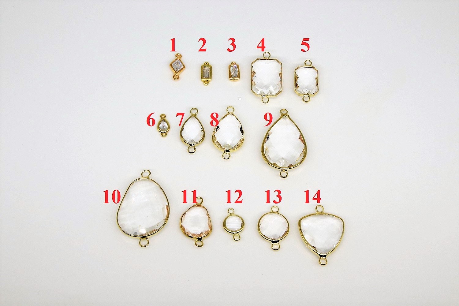 Teardrop Charm Connectors, 2 Pcs Oval Charms Rose Gold or Black Charms and Links for DIY Earrings, Bracelet
