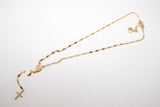 14 K Gold Cross Rosary Necklace, Virgin Mary Rosary Sequin Chain Necklace, Religious Dainty Medallion
