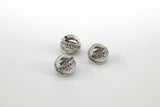 CZ Micro Pave Round Balls, Gold Beads Spacer Focal Beads, Silver Lariat Hollow Crystal Balls #899