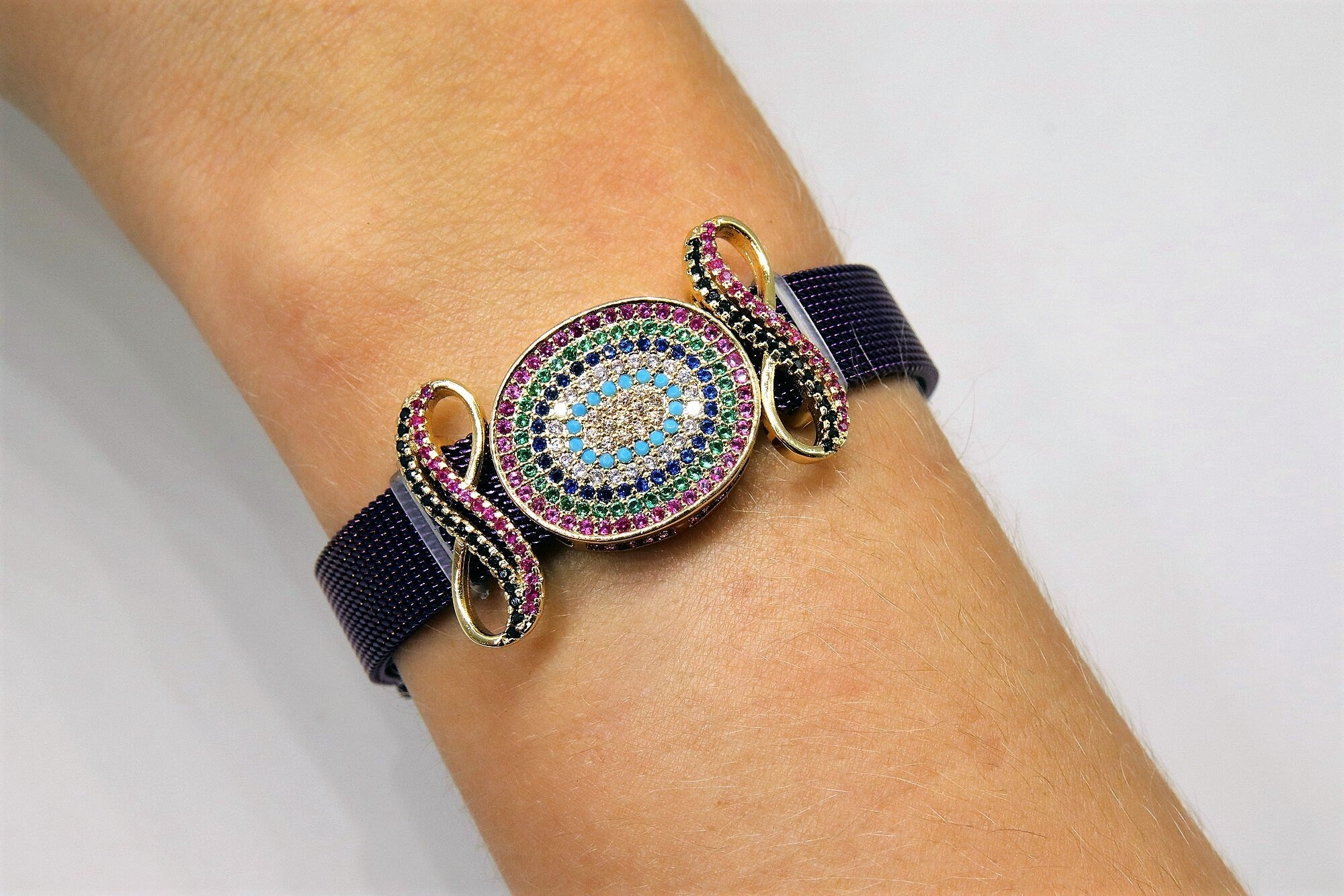 CZ Micro Pave Slider Bar Beads, Gold, Silver Charms Slide