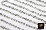 Stainless Steel Chain, Silver Steel Thick Cable Chains CH #268, 10 mm Unfinished Rolo Chunky Necklace Chains