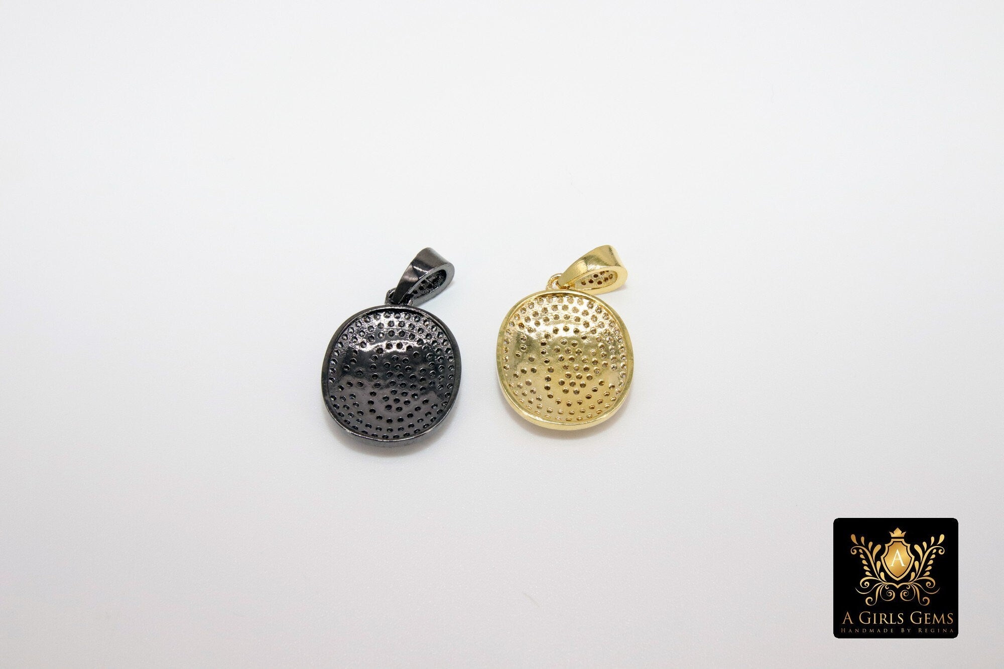 CZ Micro Pave Yoga Charms, Mix Black and Gold Ohm Yoga pendant necklace, Yoga Gifts