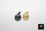 CZ Micro Pave Yoga Charms, Mix Black and Gold Ohm Yoga pendant necklace, Yoga Gifts