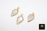Arrowhead Charm Pendants, Small Gold and Black Crystal Quartz Arrow Tribal Pendants