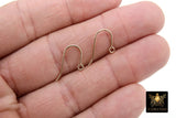 14 K Gold Filled Ear Wire Hooks, Wire Earring Findings, Open Loop Components