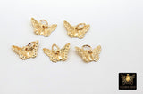 925 Silver Butterfly Charms, Sterling Silver Jewelry, 8 x 12 mm Minimalist Tiny Dangle #2152