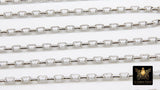 Gold Plated Box Chain: Thick Rectangle Jewelry Chains (5.0 x 3.5 mm)