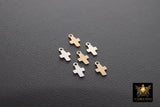 14 K Gold Filled Cross Charms, 3 Pc 925 Sterling Silver Tiny Crosses AG #833, Small Minimalist 14 20 Jewelry
