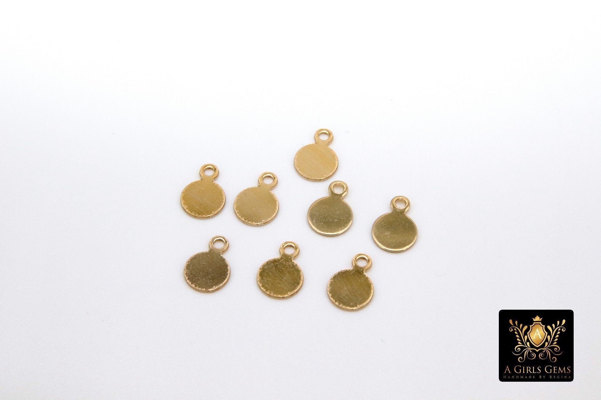 14 K Gold Filled Round Disc Charms, 6 mm Tiny Flat Gold Blanks #2132, Minimalist 14 20 Jewelry