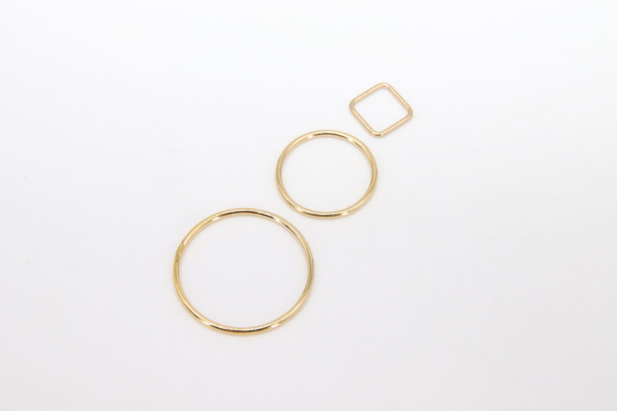 14 K Gold Filled Circle Link Rings, 15, 20