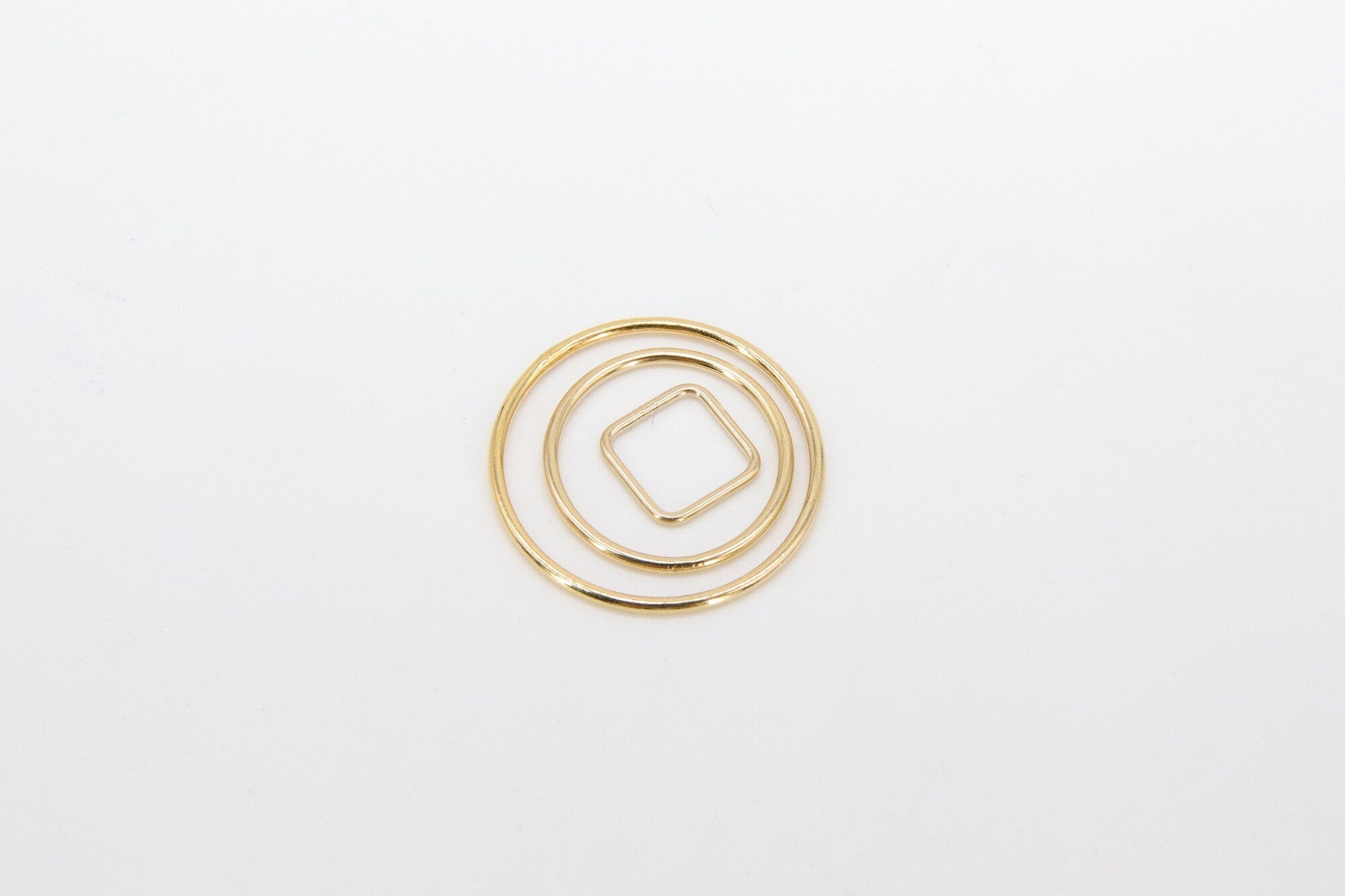 14 K Gold Filled Circle Link Rings, 15, 20