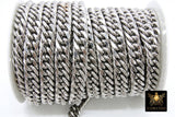 Silver Curb Chain, 304 Stainless Steel Large Heavy Flat 16.5 mm CH #249, Cuban Diamond Cut 11.6 mm Oval Unfinished Gold Chains