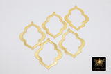 Gold Marquis Teardrop Charms, Brushed Brass Scallop Pendants, 39 x 49 mm Large Jewelry Charms