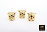 Gold Bulldog Focal Bead, Animal Focal Beads #114, Georgia Bulldogs