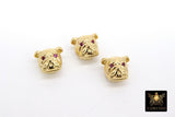 Gold Bulldog Focal Bead, Animal Focal Beads #114, Georgia Bulldogs