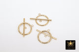 Toggle Clasp, 14 K Gold Filled Extra Large Toggle Bars AG #2139, 20 x 23 mm and 32 mm Long Bar