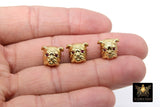 Gold Bulldog Focal Bead, Animal Focal Beads #114, Georgia Bulldogs