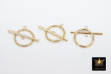 Toggle Clasp, 14 K Gold Filled Extra Large Toggle Bars AG #2139, 20 x 23 mm and 32 mm Long Bar