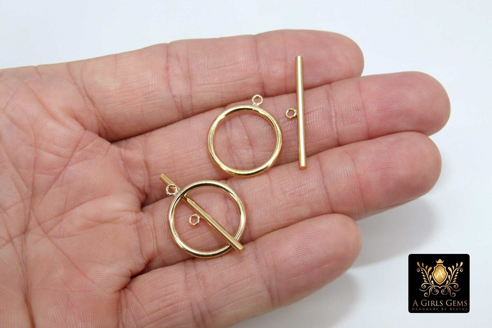 Toggle Clasp, 14 K Gold Filled Extra Large Toggle Bars AG #2139, 20 x 23 mm and 32 mm Long Bar
