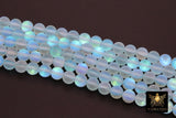 Baby Blue AB Beads, Smooth Multi Color Iridescent Beads BS #113, sizes in 8 mm 15.25 inch FULL Strands