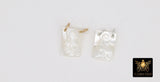 14 k Gold Filled Jesus Charms, Mother of Pearl 925 Silver Madonna Scapular #257, Religious Virgin Mary Catholic Charm 8 x 11 mm