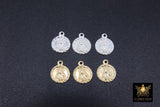 14 K Gold filled Jesus Charm, Tiny 14 20 Gold or 925 Sterling Silver Small Charms #746, Minimalist Jesus Head Necklace