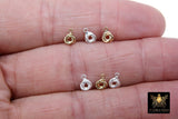 14 K Gold filled Love Knot Charm, Tiny 925 Sterling Silver Interlocking Knot Bracelet #749, Friendship Love Necklace