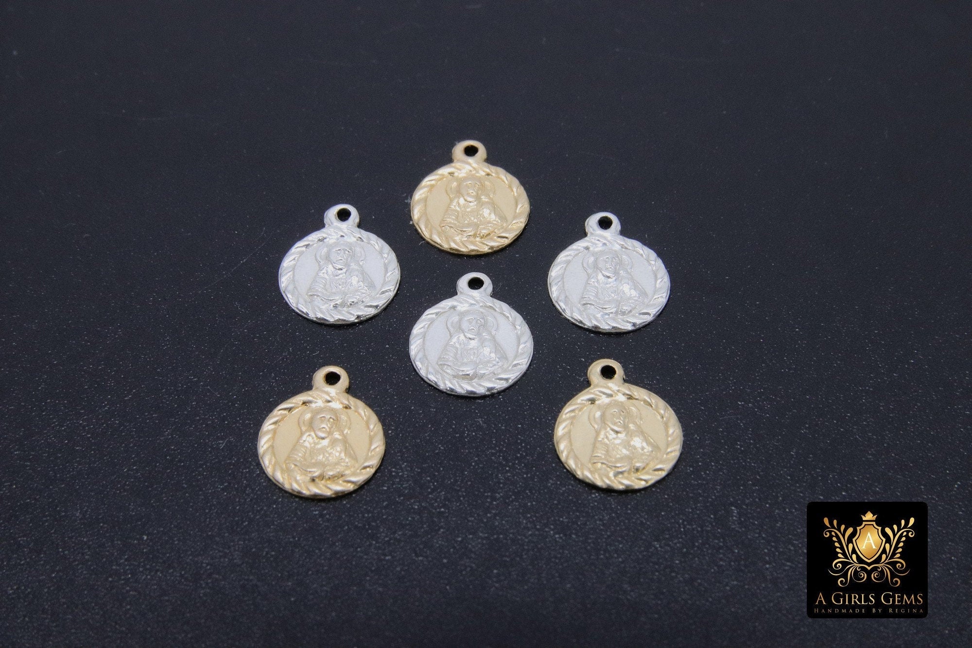 14 K Gold filled Jesus Charm, Tiny 14 20 Gold or 925 Sterling Silver Small Charms #746, Minimalist Jesus Head Necklace