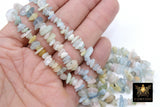 Natural Morganite Beads, Shiny Blue White Chips and Nugget Pink Beads BS #204, sizes 5-8 mm