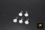 925 Sterling Silver Tiny Scallop Shell Charm, Silver Small Seashell #2179, 8 x 9 mm Beach charms