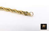 Stainless Steel Silver Chain, 304 Gold Rope Mesh Twist Chains CH# 155, 2.3 mm 3 mm 4 mm Unfinished Necklace Chains