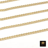 14 K Gold Filled Curb Chain, 2.0 or 2.7 mm 14 20 Gold Dainty Curb Chain CH #731, Unfinished Cable Jewelry Chain