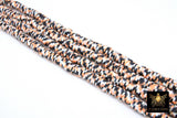 8 mm Clay Flat Beads, Black Orange White Heishi Tiger Pattern beads in Polymer Clay Disc CB #169, Rondelle Multi Color