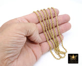 Stainless Steel Silver Chain, 304 Gold Rope Mesh Twist Chains CH# 155, 2.3 mm 3 mm 4 mm Unfinished Necklace Chains