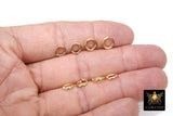 Stainless Steel Jump Rings, 24 K Genuine Gold Plated Open Rings 16 Gauge #2872, 7 mm or 8 mm Split Snap Close Jewelry Findings